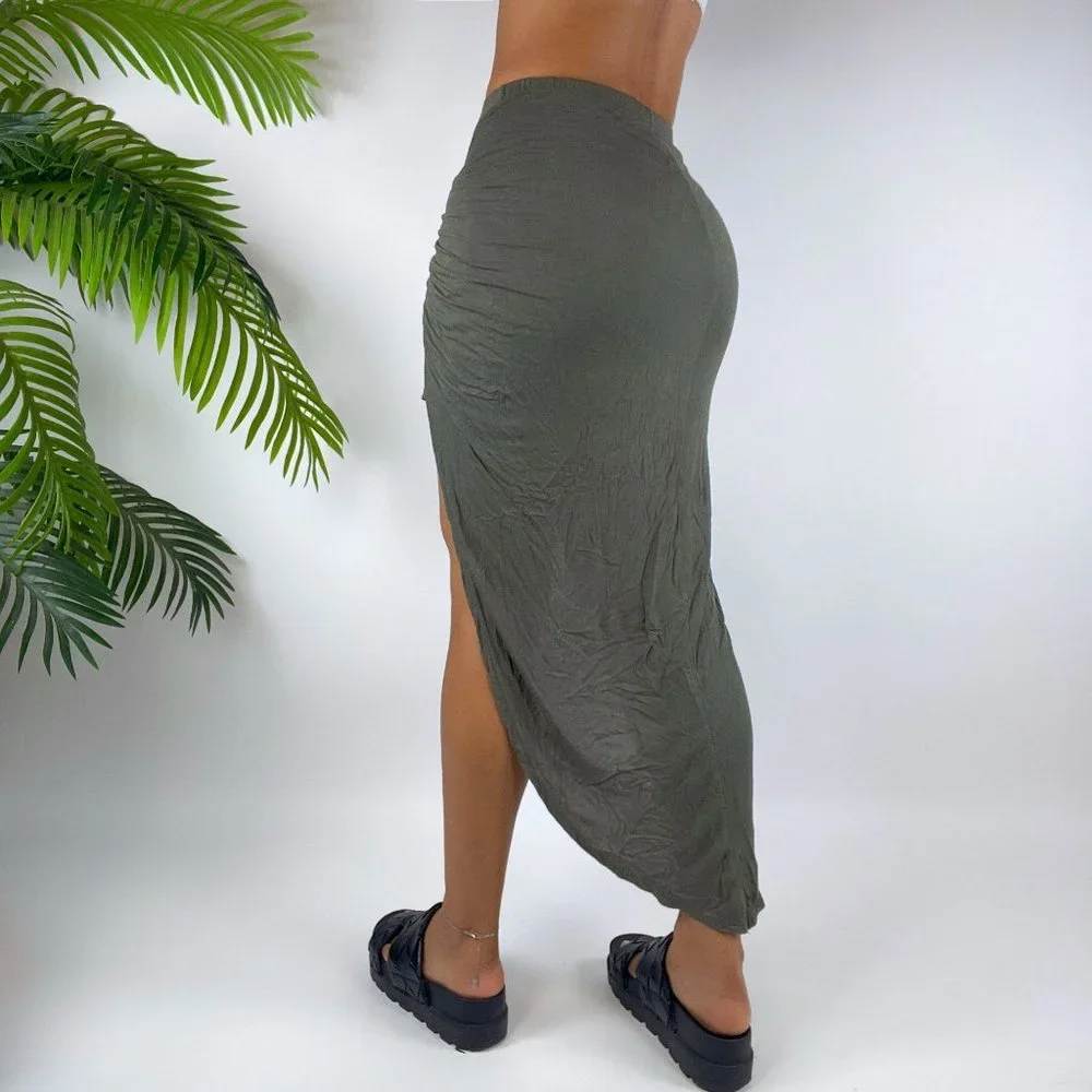 Vintage Y2K Rue 21 Fairy Grunge Low Rise Boho Hippie Wrap Midi Skirt / Size: S - Picture 4 of 6